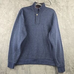 Orvis Sweater Mens Medium Fleece Pullover 1/4 Zip Snap T Fishing Hiking Outdoor